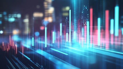 Futuristic data visualization in motion.