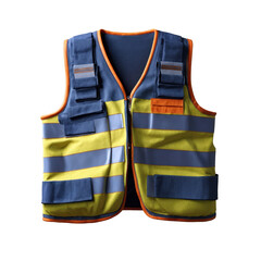 Reflective construction safety vest for site workers in high visibility design suitable for outdoor use