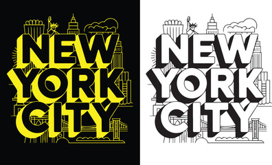 New York City USA America's best t-shirt design, New York typography design