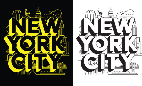 New York City USA America's best t-shirt design, New York typography design