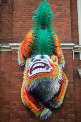 A friendly dragon in Chinatown in London
