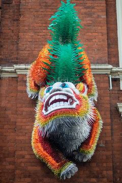 A friendly dragon in Chinatown in London
