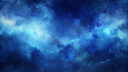 Obraz premium Hand painted watercolor background. Navy blue abstract watercolor drawing. Dark blue art background with copy space for design. Web banner. 