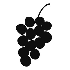 Grape Icon Food Fruits, bunches of grapes icons editable stroke, flat design style isolated on white. Flat vector grapes branch logo