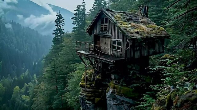 a house built on a cliff