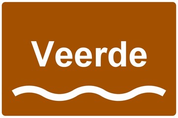 Illustration eines Namensschildes für den Fluss 