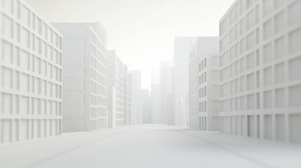 Fototapeta premium Minimalist urban landscape in soft gray tones.
