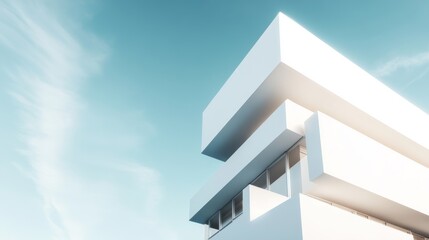 Fototapeta premium Modern architecture with minimalist design elements.