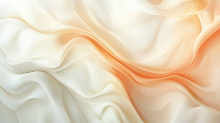 Obraz premium Elegant Draped Fabric in Soft Peach and Cream Tones