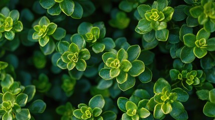 Lush green succulent background with intricate leaf patterns for nature-themed design and decoration projects