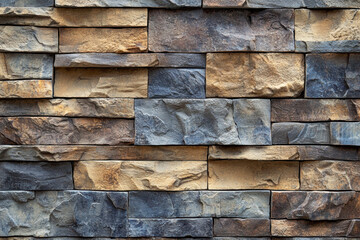 Weathered Stone Wall with Earthy Tones