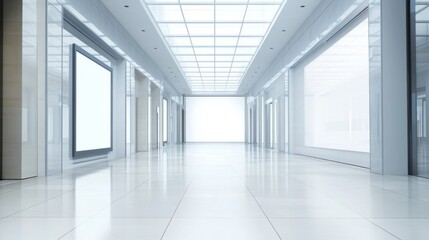 Fototapeta premium Modern hallway with light and clean design.