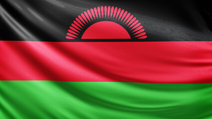 malawi flag picture, close-up shot of malawi nation flag, africa, animated flag background photo,...