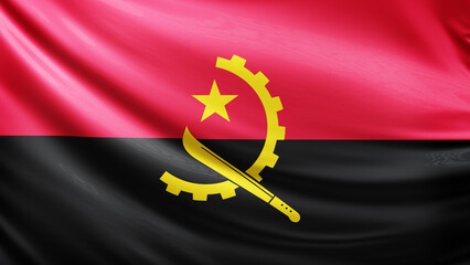 angola flag picture, close-up shot of angolan nation flag, africa, animated flag background photo,...