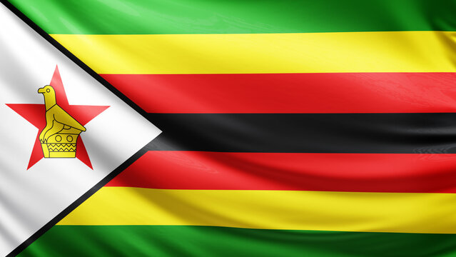 zimbabwe flag picture, close-up shot of zimbabwe nation flag, africa, animated flag background photo, 3D photo of a flag, national symbol of african country, patriotism, full screen