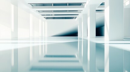 Obraz premium Modern spacious interior with sleek design.