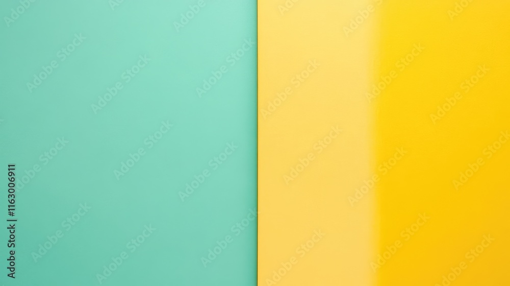 Poster Gradient Color Background in Yellow and Green with Empty Copyspace for Modern Design and Creative Projects
