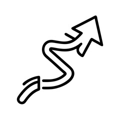 Arrow spiraling upwards