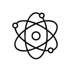 Atom with orbiting electrons