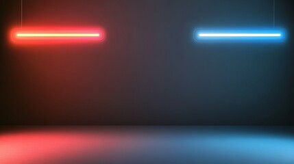 Neon lights on a dark background