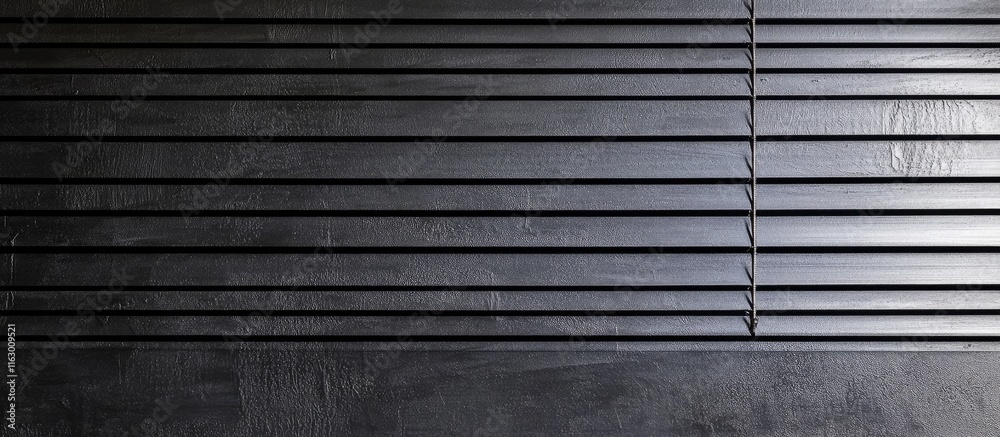 Poster shadow patterns from blinds on a textured wall creating a stylish backdrop with ample space for text