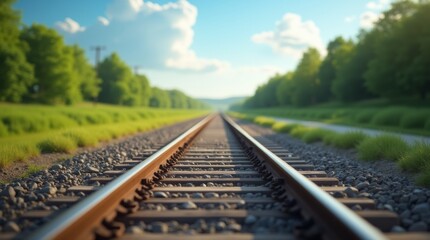 Obraz premium railway tracks stretching into the distance