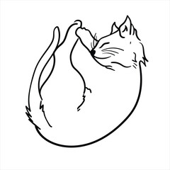 Vector Illustrations of Cats Tattoos
