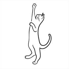 Vector Illustrations of Cats Tattoos