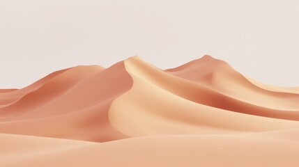 Serene desert dunes under soft light.