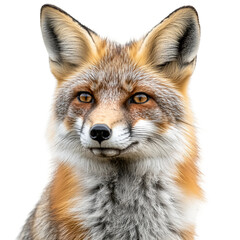 Fototapeta premium Fox is staring at the camera with its mouth open.