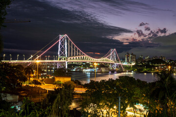 Florianópolis ponte Hercílio Luz Santa Catarina Brasil Florianopolis iluminação