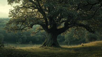 The sight of an old, sturdy tree, standing firm and resilient, a symbol of endurance and strength.