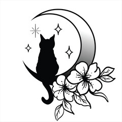 Vector Illustrations of Cats Tattoos