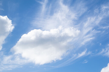 sky panorama, blue sky and delicate clouds