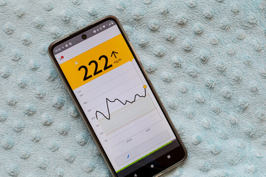 high blood sugar, glucose alarm for diabetics. blood glucose monitoring in the smartphone app