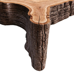 Natural timber log showcases intricate grain patterns and textures in realistic detail