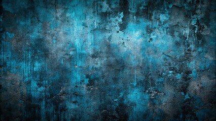 Obraz premium Dark grunge background. Black blue abstract rough background. Toned concrete wall texture. 