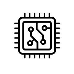 CPU, processor - vector icon