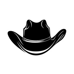 Brown Sheriff Hat Icon. Vector Isolated Object. Front View. Symbol of Wild West