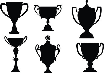 Trophy and awards,Sports winning prizes vector,A variety of  cups in sports