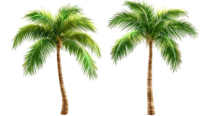 palm tree isolated on white