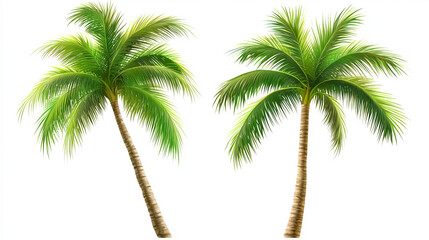 palm tree isolated on white