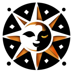 abstract sun icon