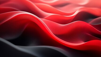Obraz premium Abstract Red and Black Waves: A Study in Texture and Light