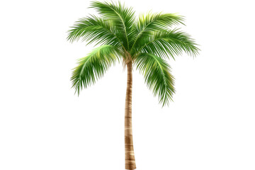 palm tree isolated on white