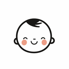 Facial expression (Emoticons) collection of cute baby boy and baby girl