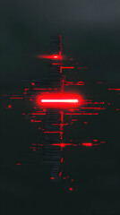 Red Glitch Abstract Background