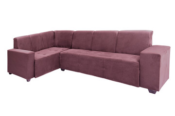 sofa, long and soft comfortable chair isolated on white background. Modern Stylish Carriage Stitch Buttons Sofa With Legs Stylish Interior Object Furniture