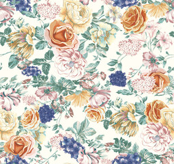 New Perfect Flower Pattern, Digital Flowers, Flower Print