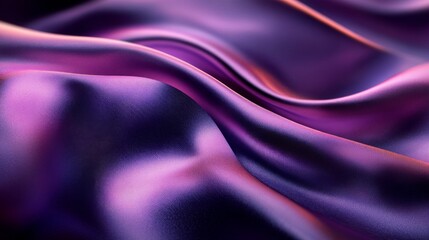 Obraz premium Purple Silk Fabric Draped in Soft Waves